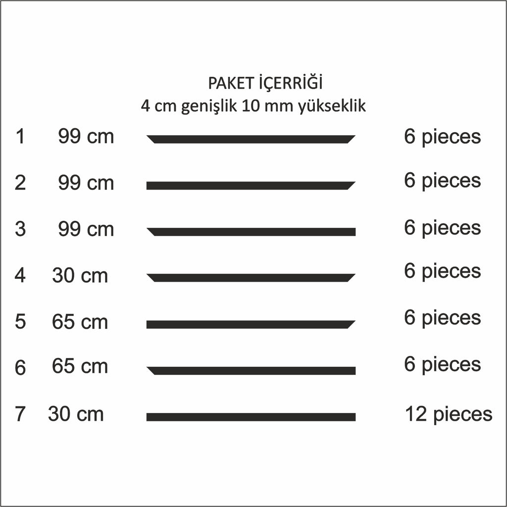 Modern Duvar Çıtası Seti Boyanabilir Hazır Kesim Kendin Yap