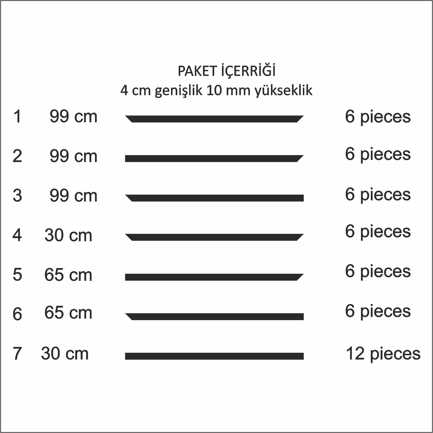 Modern Duvar Çıtası Seti Boyanabilir Hazır Kesim Kendin Yap