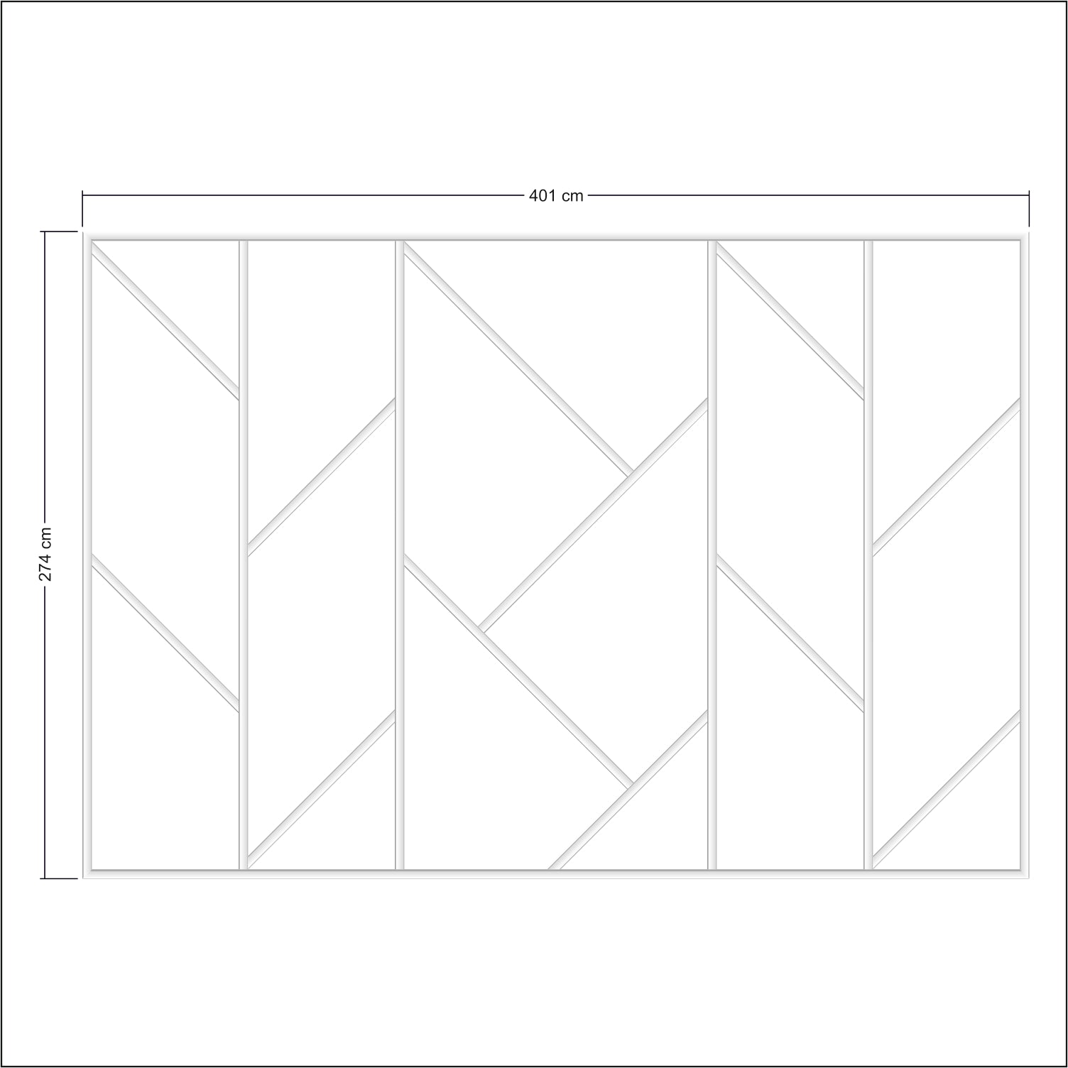Geometrik Boyanabilir Hazır Kesim Duvar Çıtası Seti