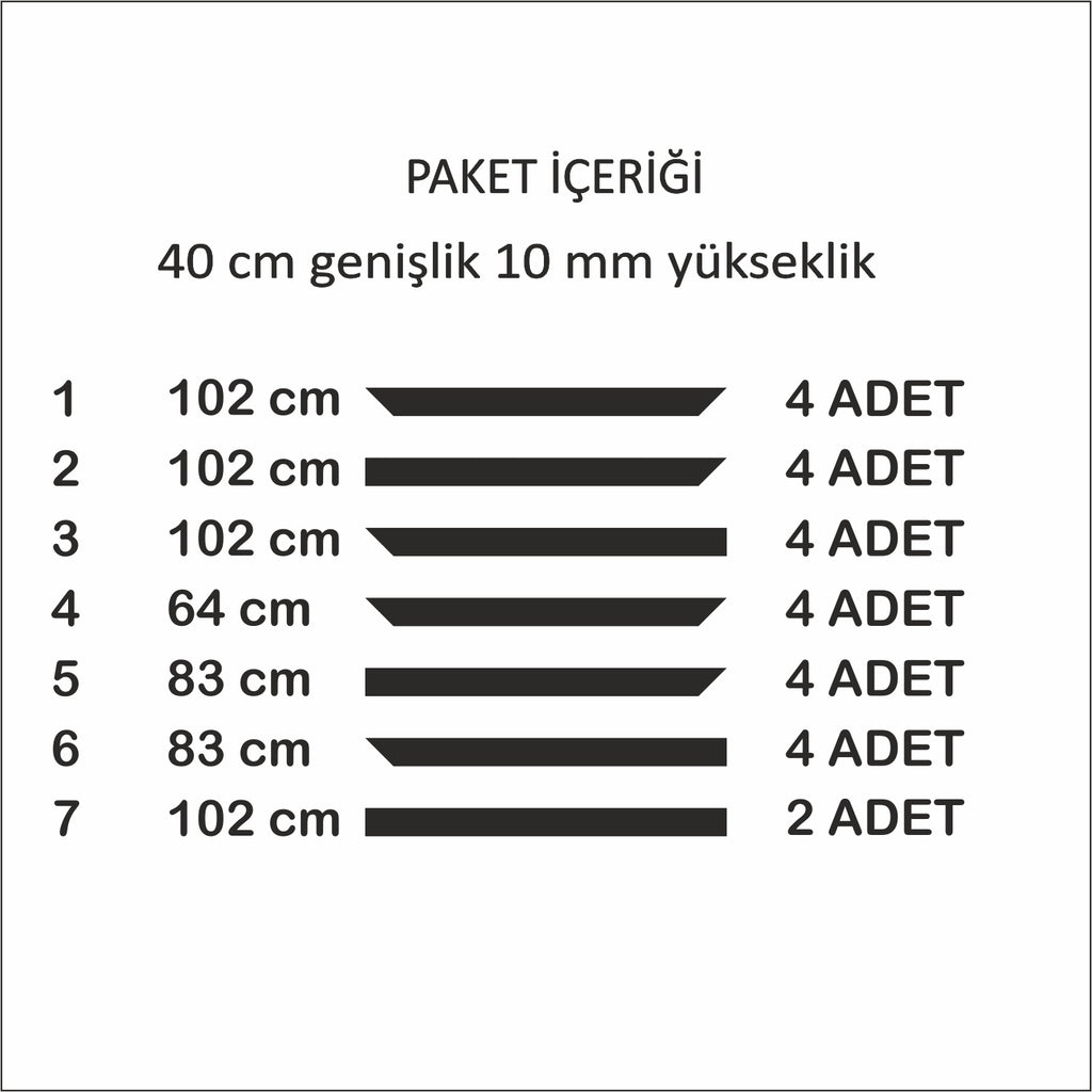 Boyanabilir Hazır Kesim Modern Duvar Çıtası Kendin Yap