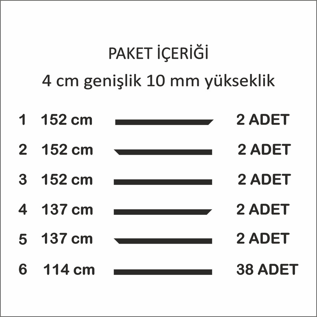Dekoratif Duvar Çıtası Seti | Modern & Boyanabilir