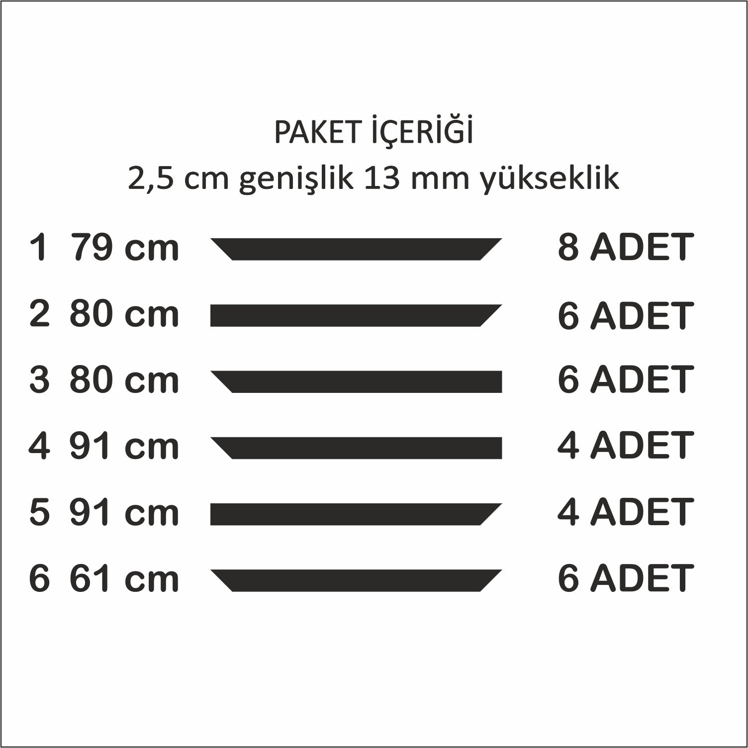 Hazır Kesim Yarım Duvar Çıta Seti Kendin Yap Kolay Uygulama