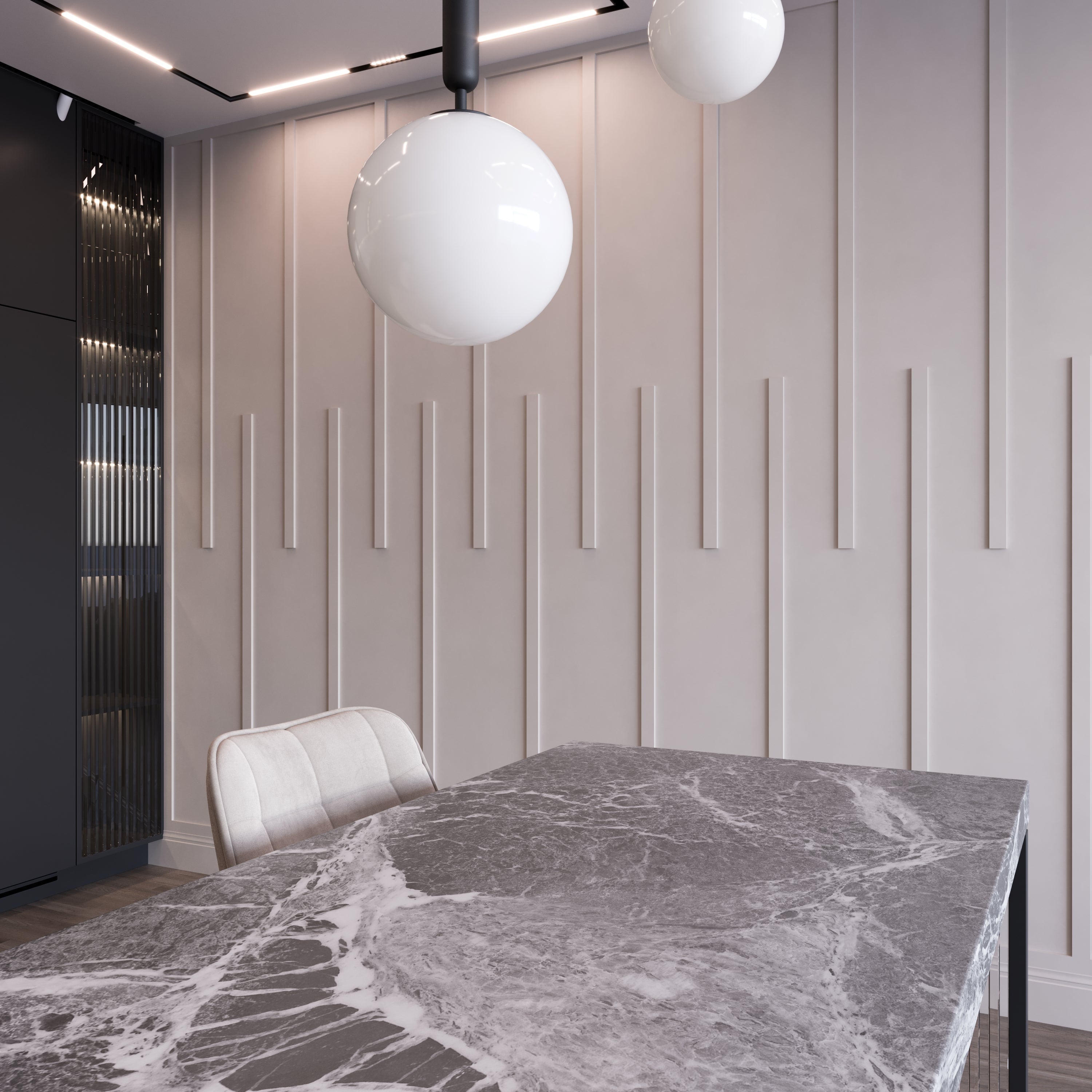 Hazır Kesim Modern Duvar Çıtası Kendin Yap Boyanabilir